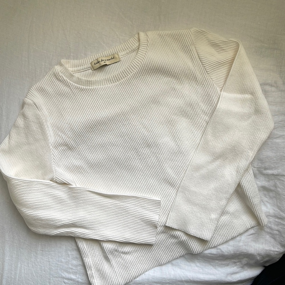 Long Sleeve Ribbed Semi-Cropped Tank (Small/Medium) Hidden Forest Seoul